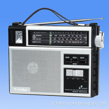 FM/AM 4-Band Portable Radio from China Powered by D 1.5V x 2 Batteries